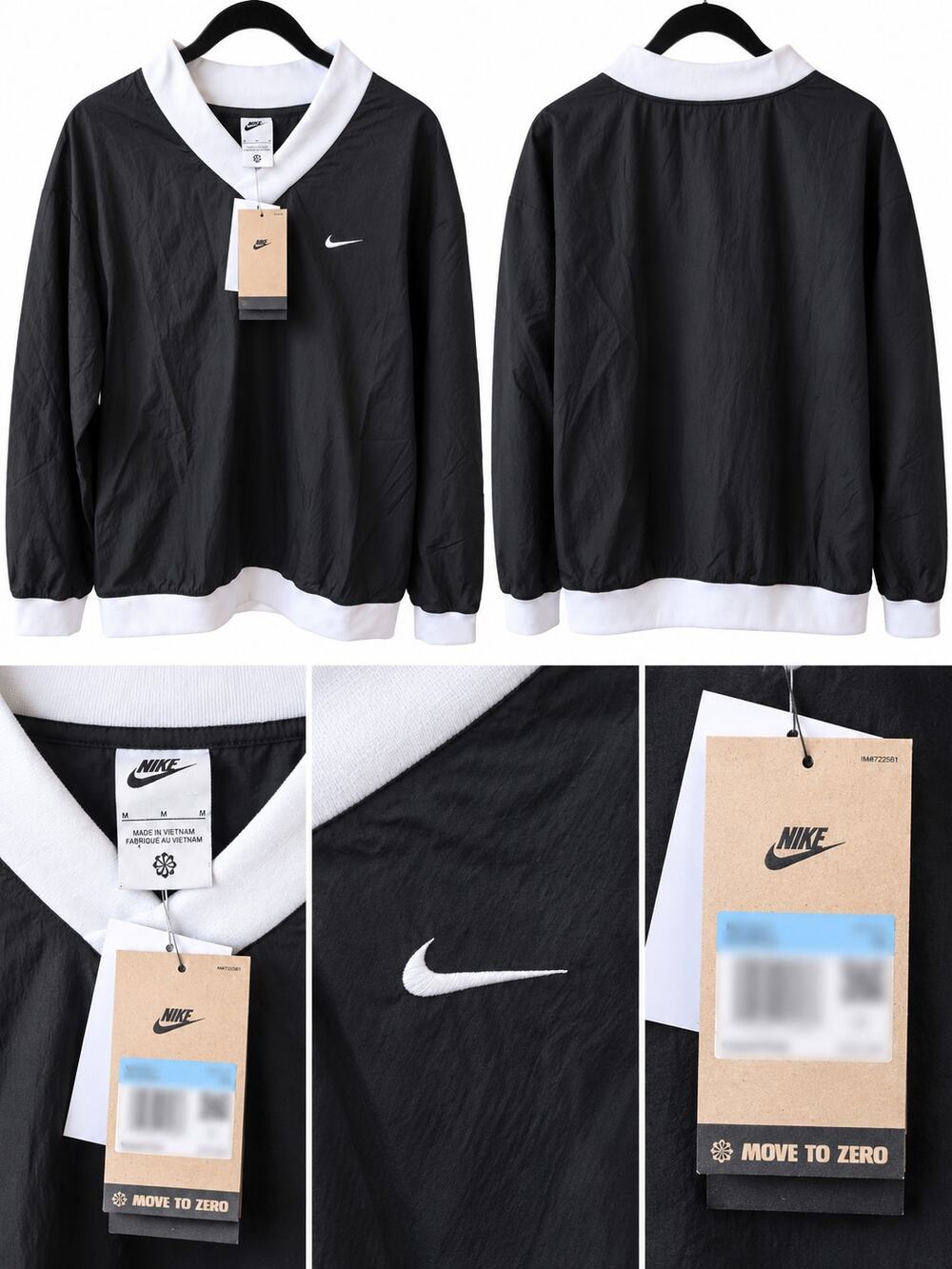 Title: Nike Women’s Black & White Pullover Jacket – Size M – New With Tags